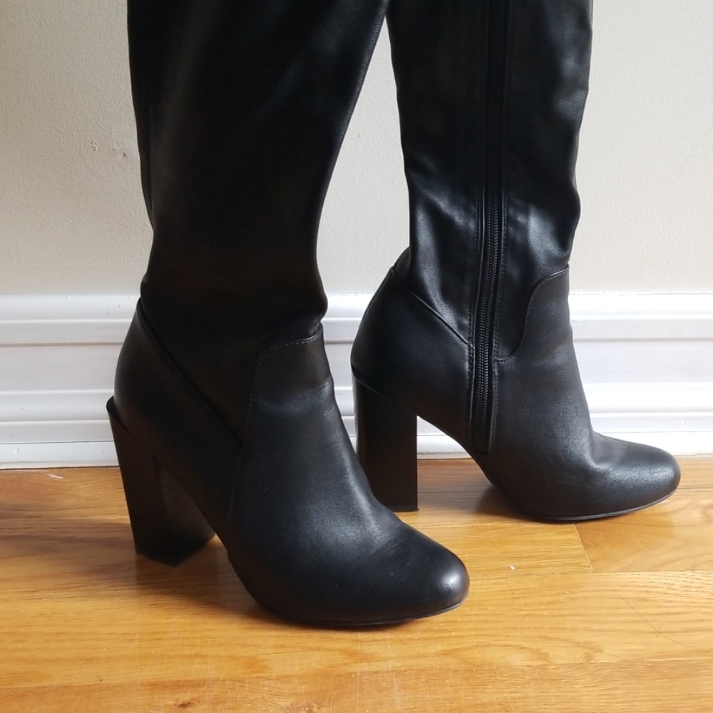Over the Knee Vegan Leather boots